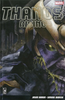 Comic book cover featuring Thanos with Marvel logo