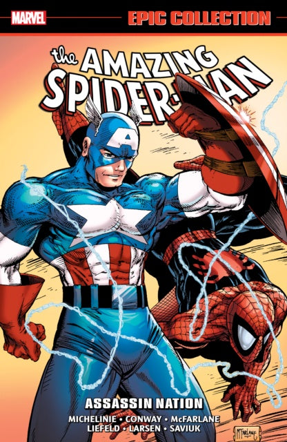 Comic book cover featuring Spider-Man and Captain America with 'Marvel Epic Collection' branding.