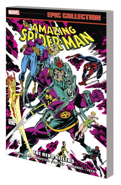 Comic book cover of 'The Amazing Spider-Man' featuring multiple characters on a dynamic background.