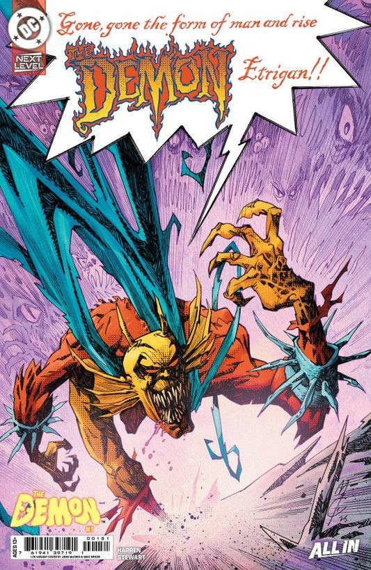 The Demon #1 Cover G 1:25 John McCrea Variant
