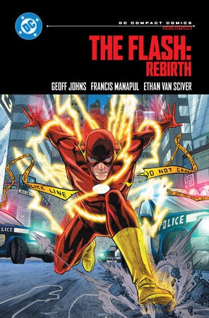 Comic book cover of 'The Flash: Rebirth' with superhero in action pose.