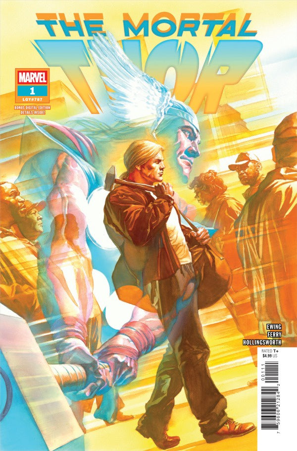 Comic book cover featuring a character with a weapon and a large creature, with 'Marvel' logo.