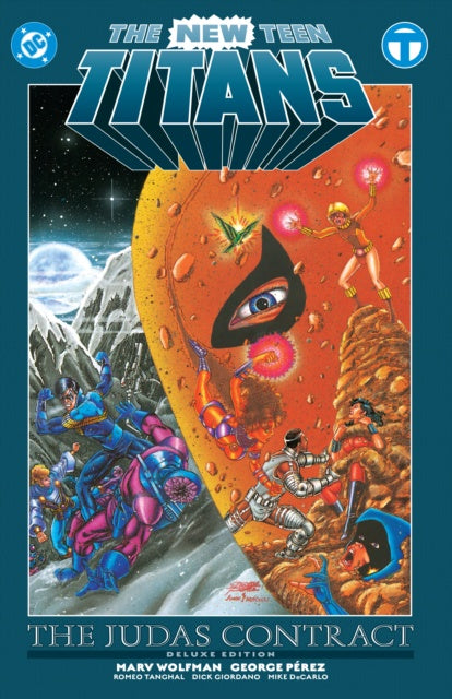 Cover of 'The New Teen Titans' featuring space-themed artwork and characters.
