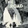 Book cover of 'The Road' by Cormac McCarthy with two figures walking on a road.