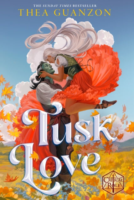Book cover of 'Tusk Love' by Thea Guanzon with a stylized illustration of two people embracing.