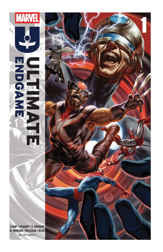 Comic book cover featuring Marvel characters with 'Ultimate Endgame' text.