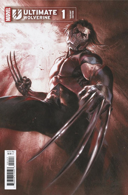 Comic book cover of 'Ultimate Wolverine' with a stylized depiction of the character.