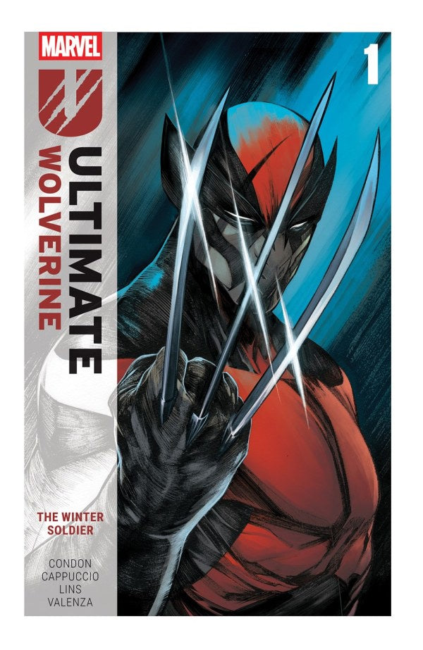 Comic book cover of 'Ultimate Wolverine' featuring the character with claws extended.