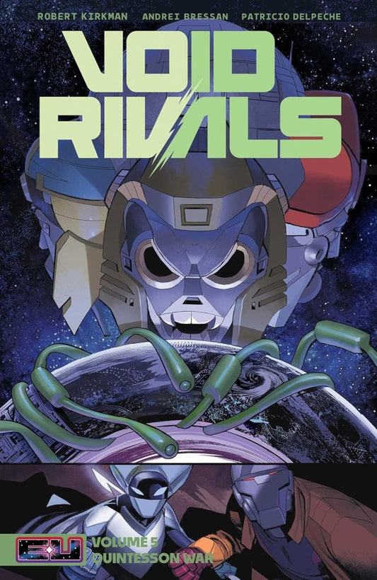 Cover of 'Void Rivals' with robot characters and space-themed design