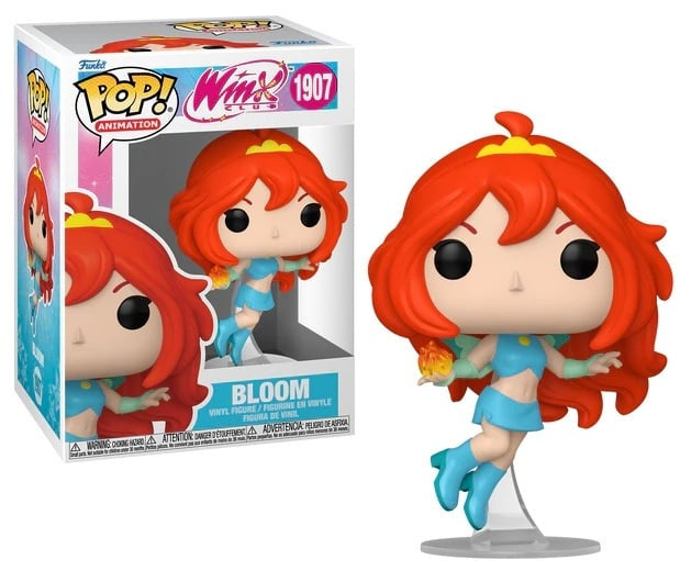 Funko Pop! vinyl figure of a character with red hair and blue outfit next to its packaging