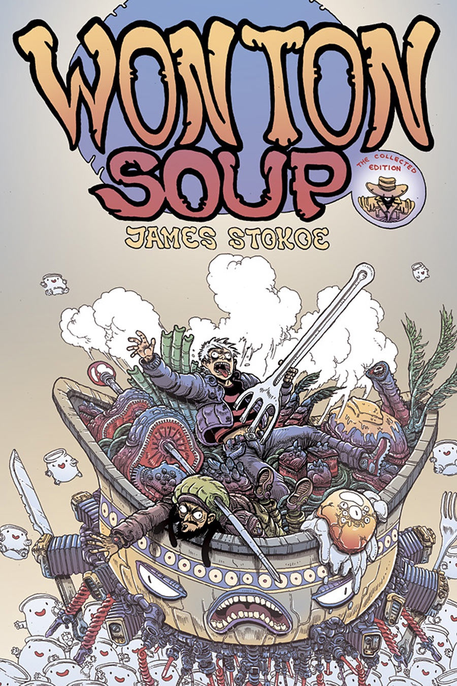 Cover of 'Wonton Soup' by James Stokoe with a colorful illustration of a boat and characters.