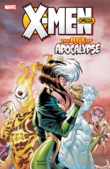 Comic book cover featuring X-Men characters with a colorful background