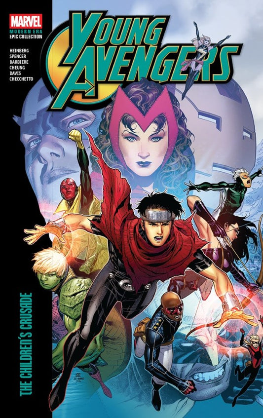Comic book cover featuring the Young Avengers with Marvel logo