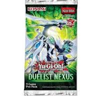 Yu-Gi-Oh! Duelist Nexus trading card game packaging with characters on a white background