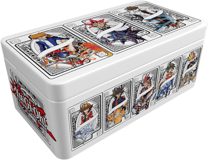 Card holder with illustrated card designs featuring characters on a white background