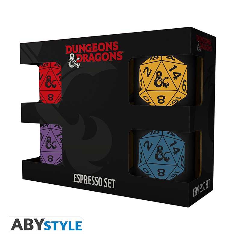 Dungeons & Dragons - D20 - (4-Pack) Espresso Set