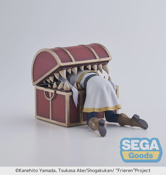 Figurine of a character sitting inside an open treasure chest with 'Sega Goods' logo.