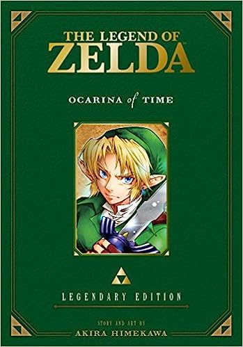 Cover of 'The Legend of Zelda: Ocarina of Time -Legendary Edition' featuring an illustration of the character Link from the game.