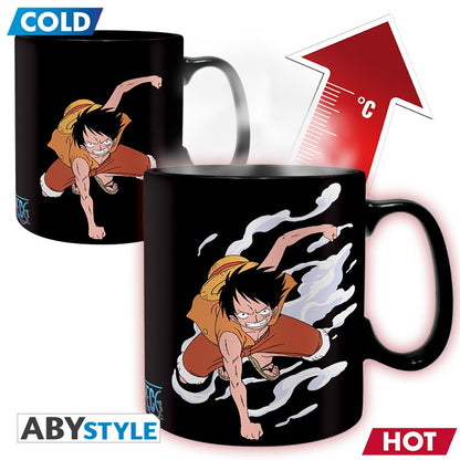 One Piece - Luffy & Ace - (King Size) Heat Change Mug