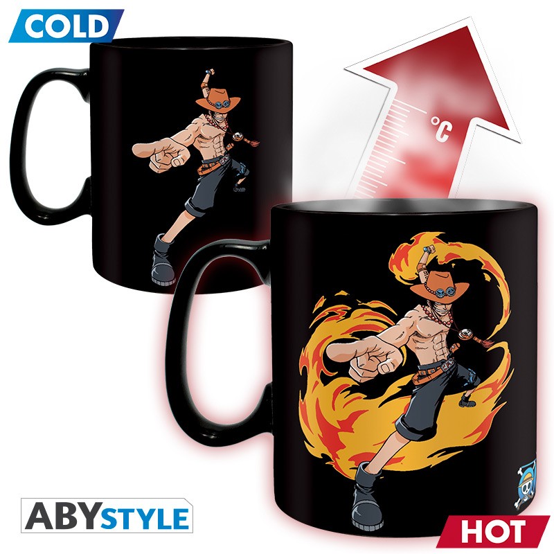 One Piece - Luffy & Ace - (King Size) Heat Change Mug