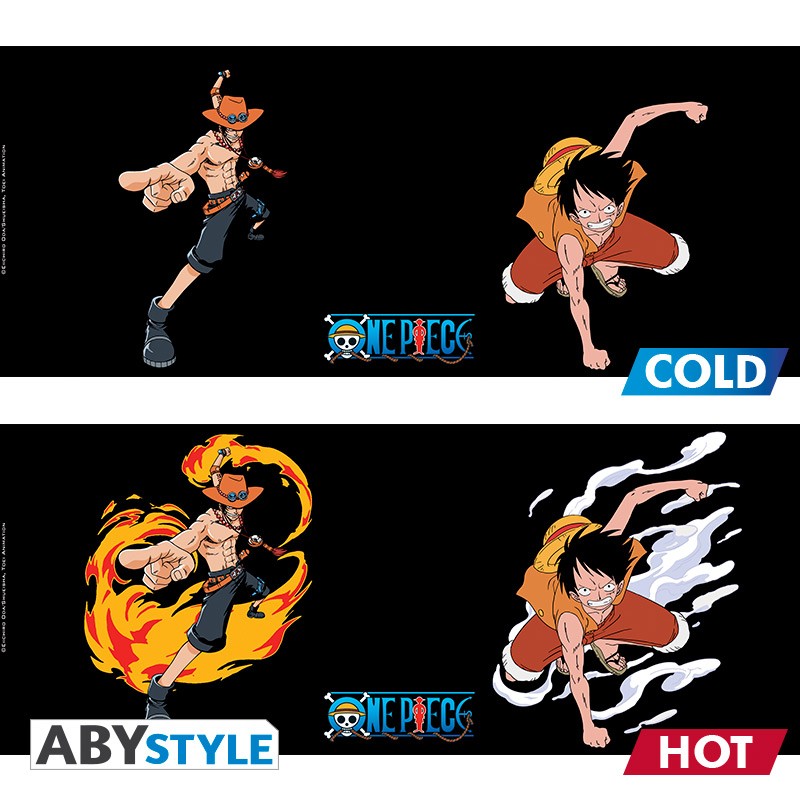 One Piece - Luffy & Ace - (King Size) Heat Change Mug