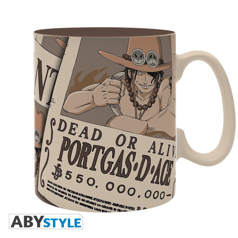 One Piece - Portgas D. Ace: Wanted - (King Size) Mug