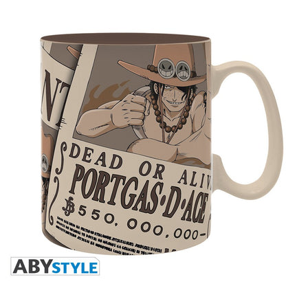 One Piece - Portgas D. Ace: Wanted - (King Size) Mug