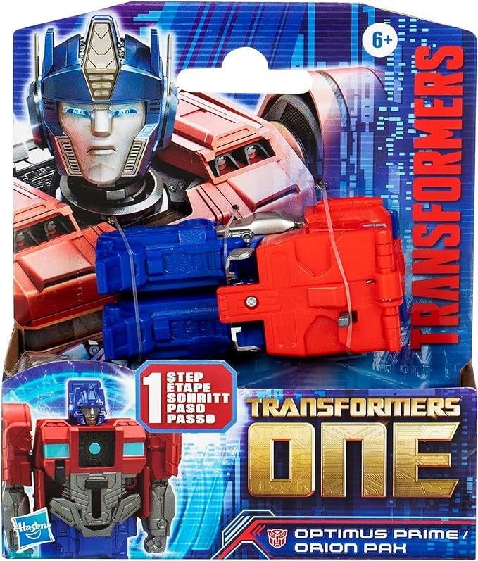 TRANSFORMERS ONE 1-STEP COG CHANGERS OPTIMUS PRIME/ORION PAX