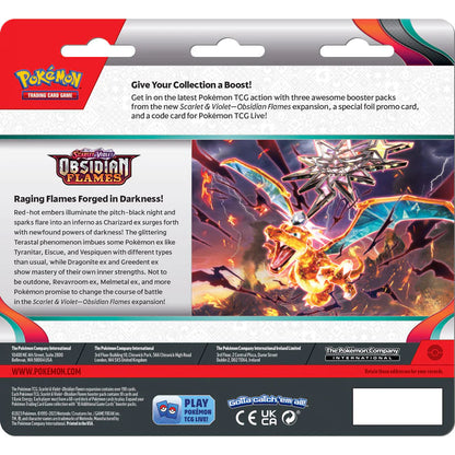 Pokémon TCG: Scarlet & Violet 3 - Obsidian Flames - 3-Booster Blister Pack