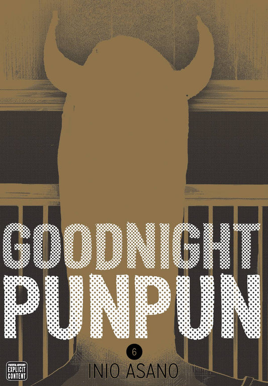Cover of 'Goodnight Punpun (Paperback) Vol. 06' featuring a stylized illustration of a character's head with horns on a beige background.